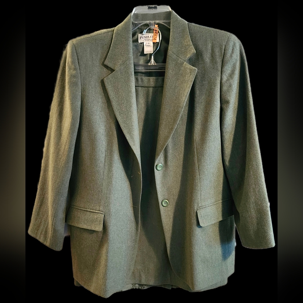 Vintage Pendleton 100% Virgin Wool Pencil Skirt Women's Suit